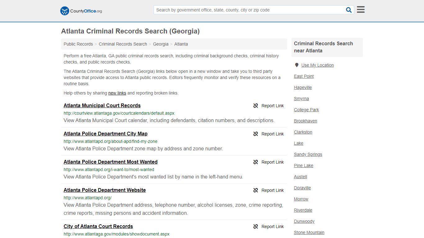 Criminal Records Search - Atlanta, GA (Arrests, Jails ...